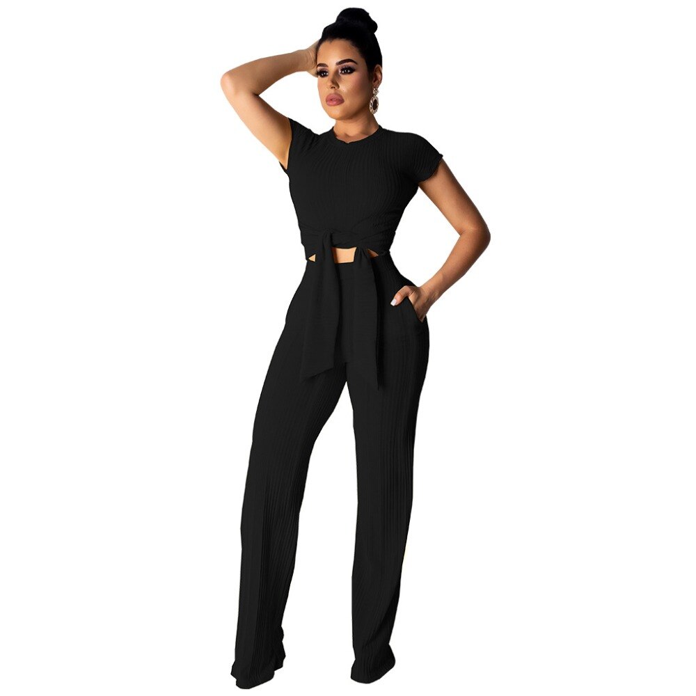 Women long sleeve two pieces set